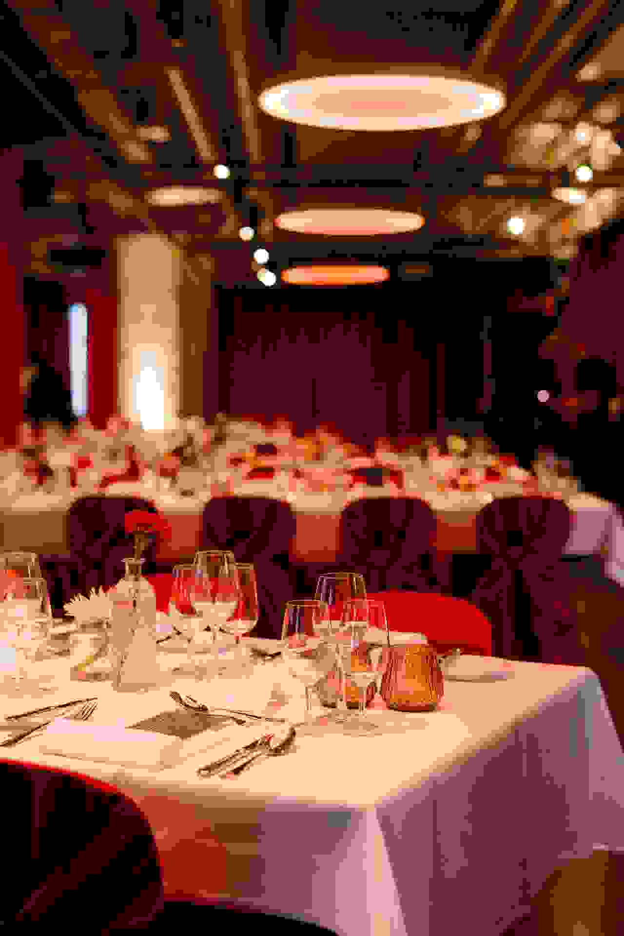 Gala dinner in the Papiersaal, table laid, without people 