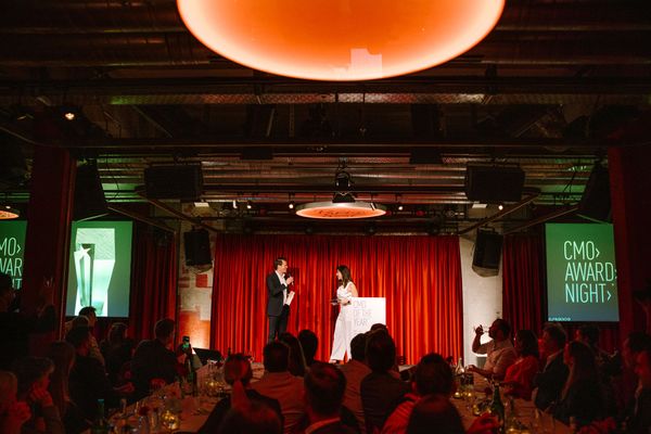 Gala-Dinner mit Präsentation im Papiersaal, Close-up Bühne 